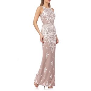 JS COLLECTION EMBROIDERED COLUMN GOWN ❤️IN STORES❤️